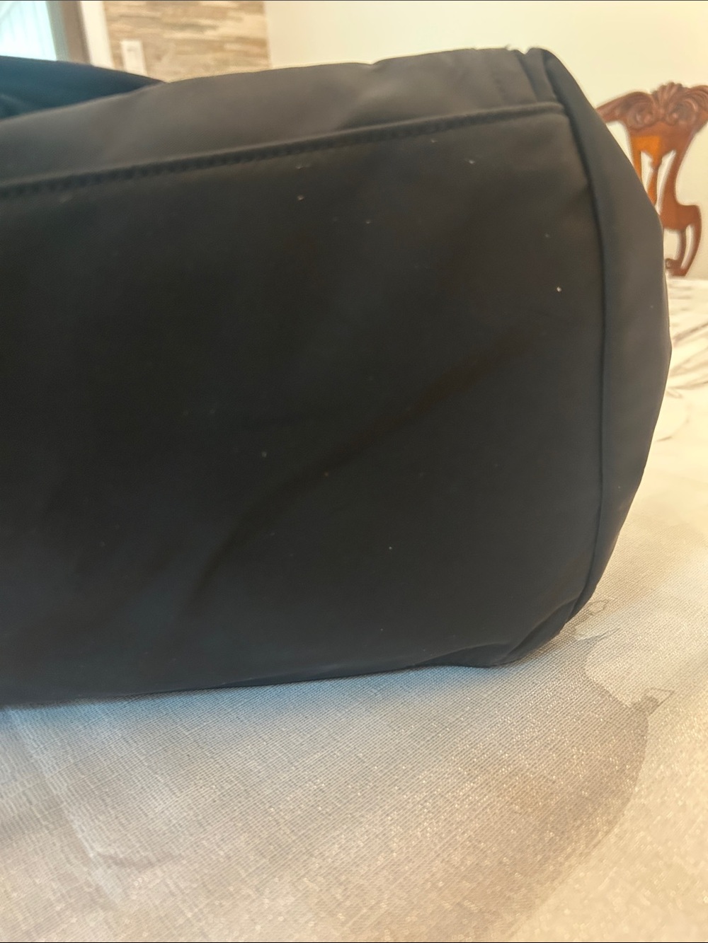 kate spade New York Black Tote Bag zippered large overnight Preowned - Picture 15 of 16
